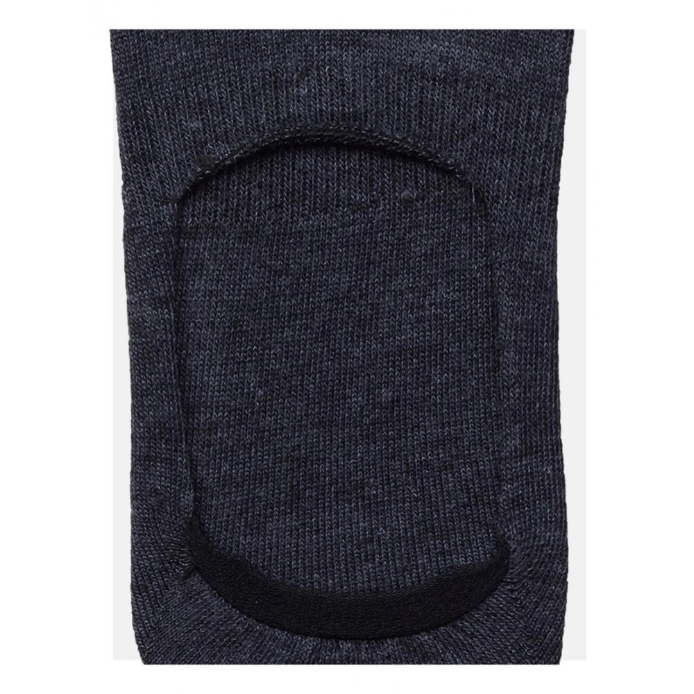 5 Pairs Unisex Casual Cotton Blended Solid No-Show Socks — Dark Grey