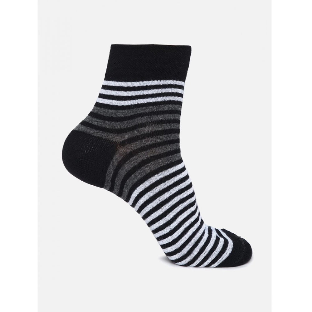 5 Pairs Men's Casual Cotton Blended Printed Mid-Calf Length · N076