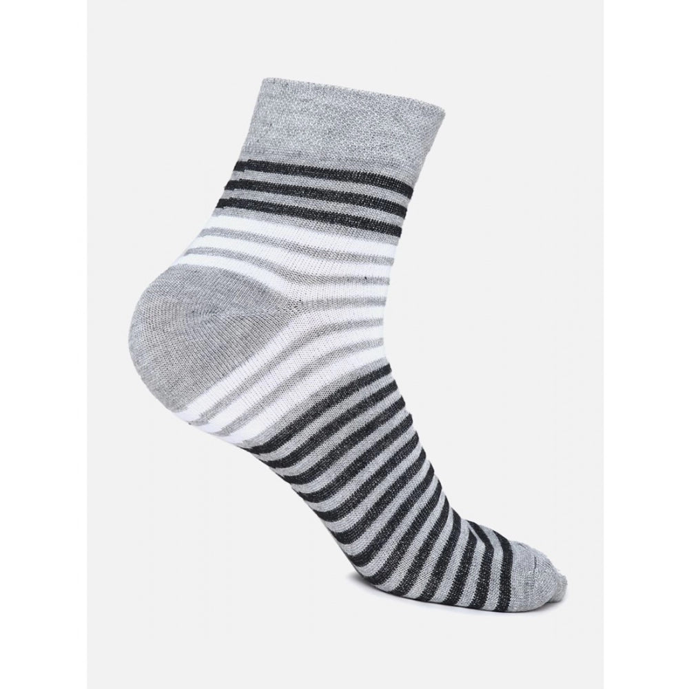5 Pairs Men's Casual Cotton Blended Printed Mid-Calf Length · N076