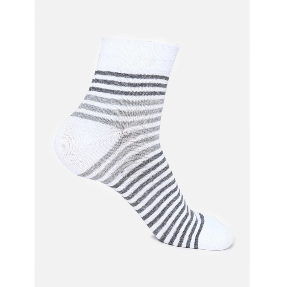 5 Pairs Men's Casual Cotton Blended Printed Mid-Calf Length · N076