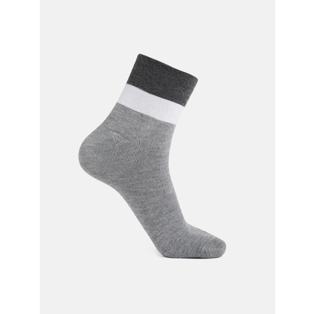 5 Pairs Men's Casual Cotton Blended Solid Ankle Length