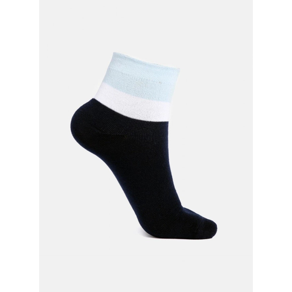 5 Pairs Men's Casual Cotton Blended Solid Ankle Length
