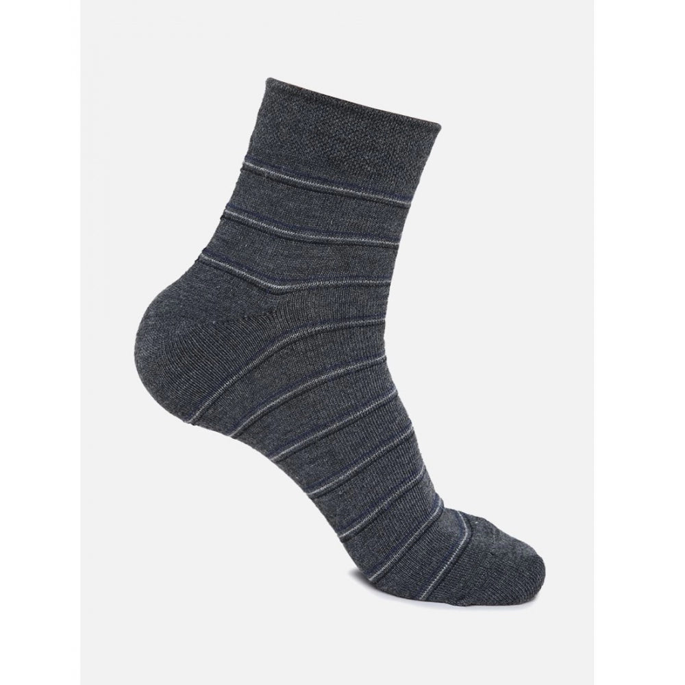 5 Pairs Men's Casual Cotton Blended Printed Mid-Calf Length · N075