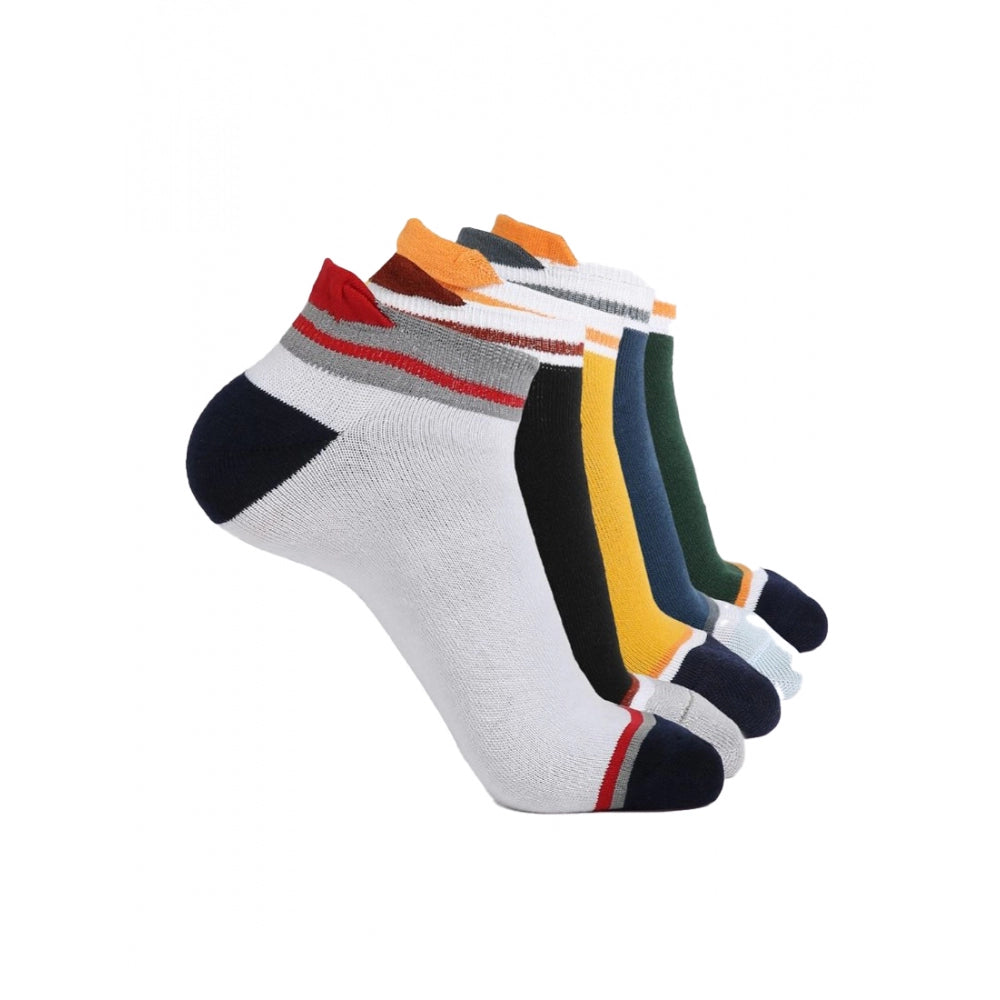 5 Pairs Unisex Casual Cotton Blended Printed Ankle Length · N063