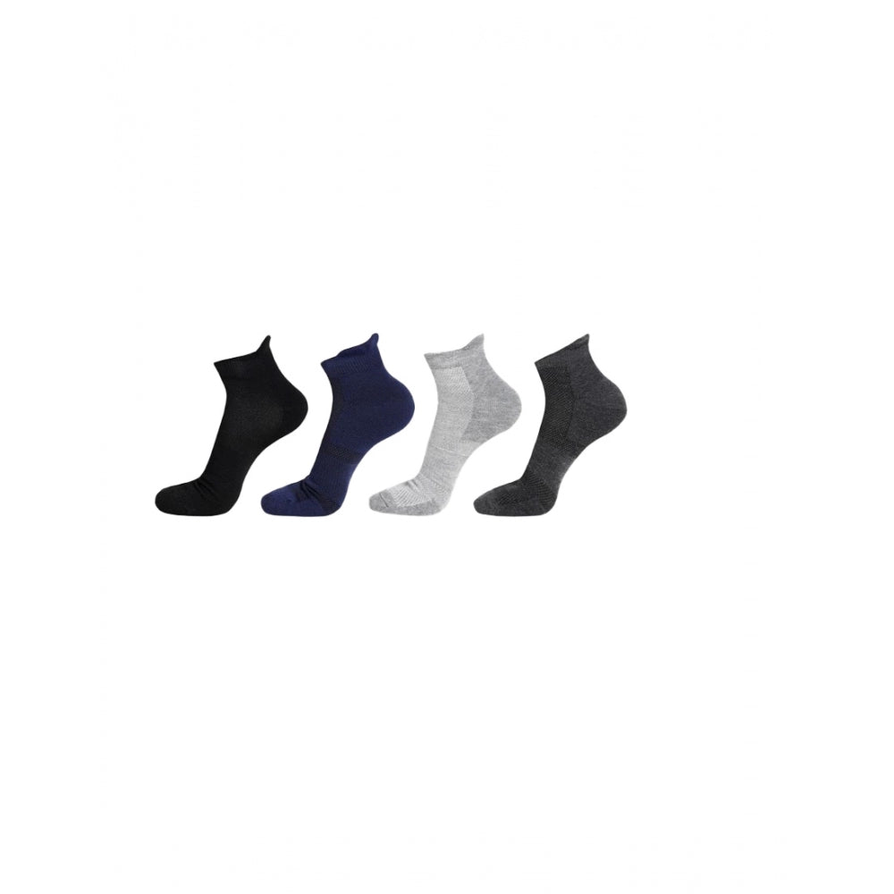 5 Pairs Unisex Casual Cotton Blended Solid Ankle Length