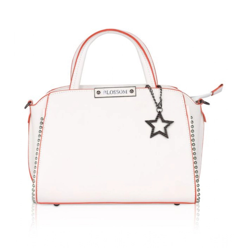 Women's Faux Leather Metal Beads Handbag — W