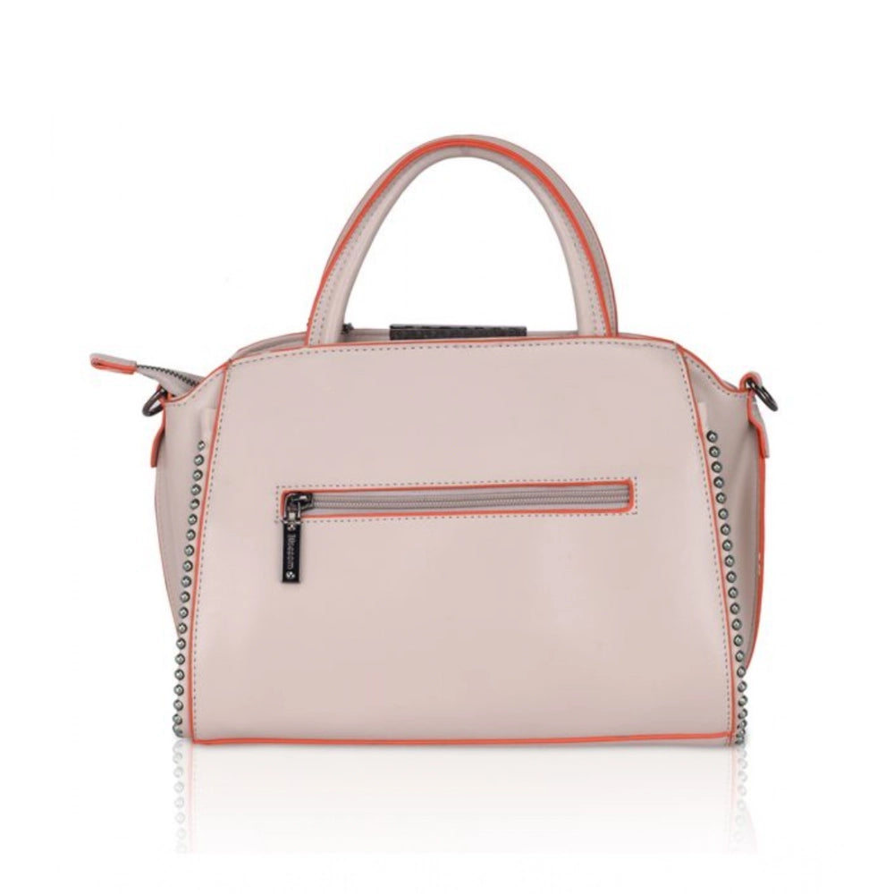 Women's Faux Leather Metal Beads Handbag — K