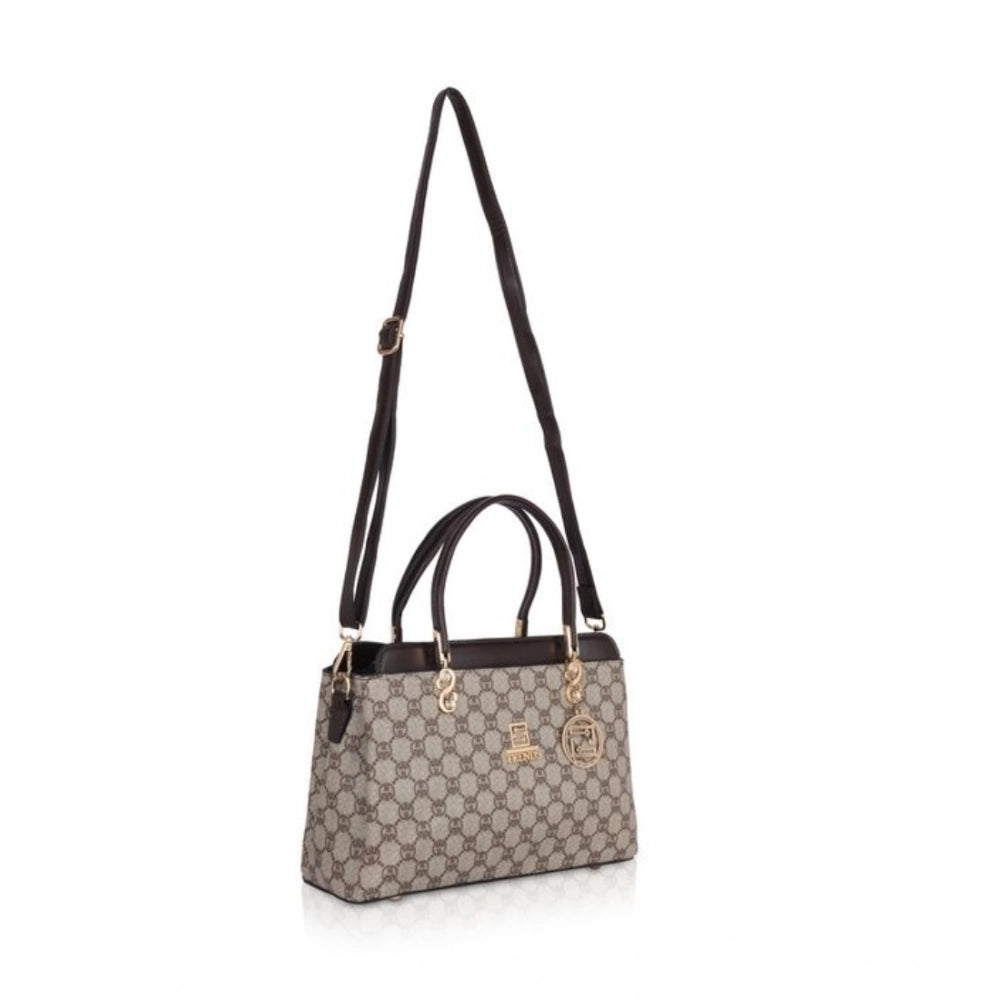 Women's Faux Leather Printed Handbag — Co · ffee