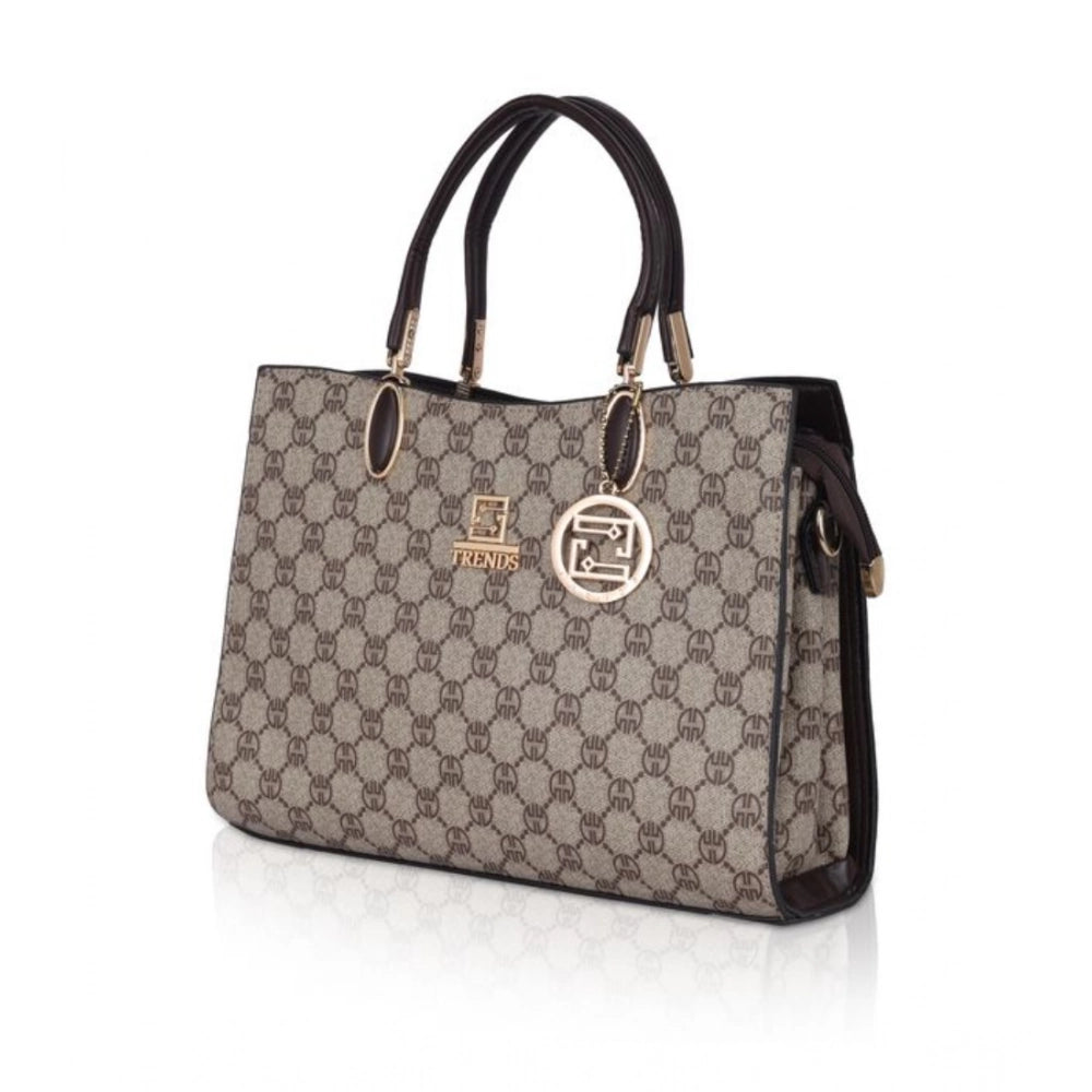 Women's Faux Leather Printed Handbag — Co · ffee