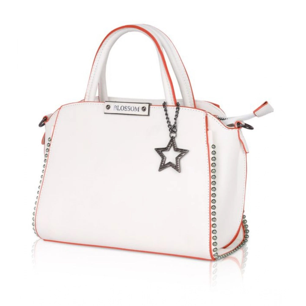 Women's Faux Leather Metal Beads Handbag — W