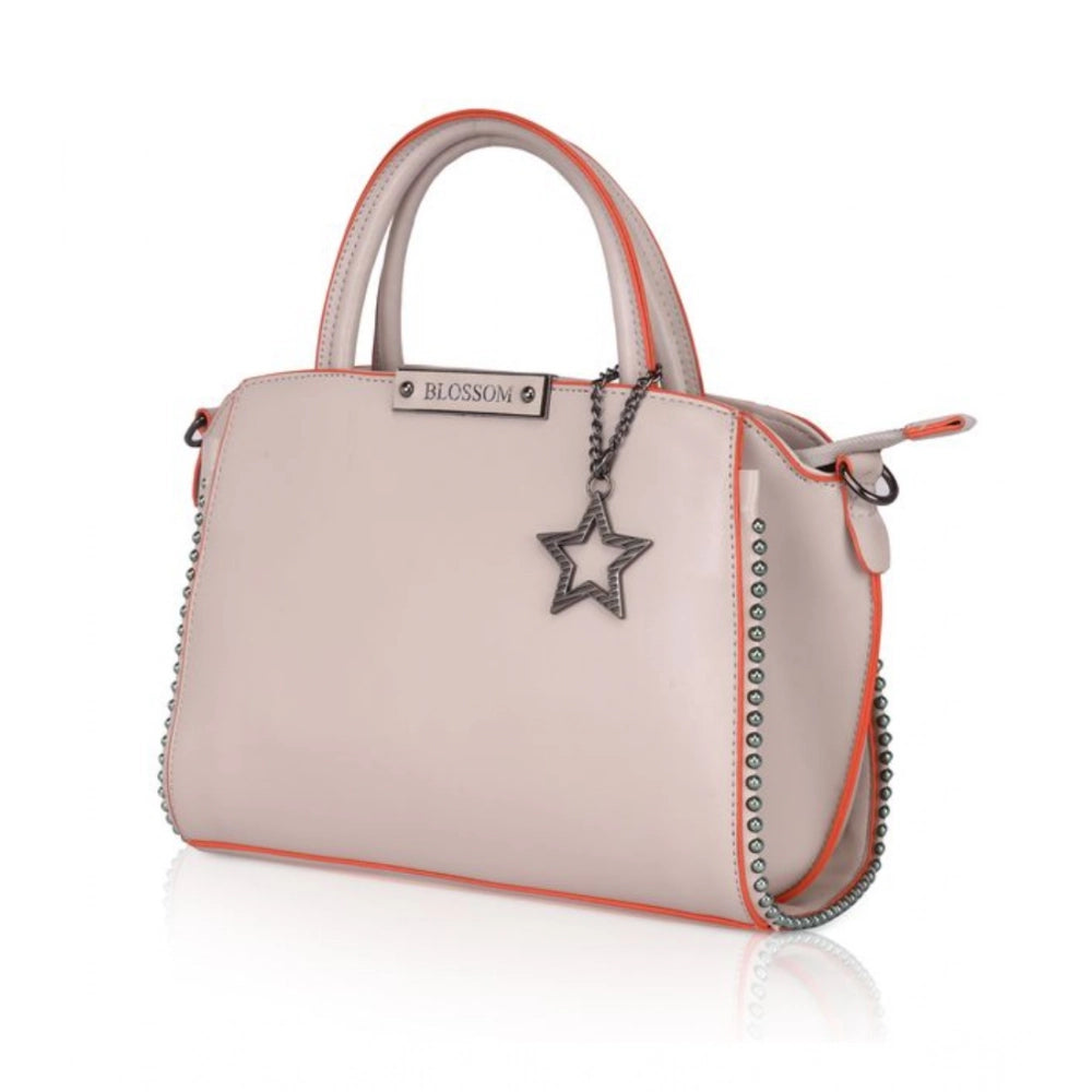 Women's Faux Leather Metal Beads Handbag — K