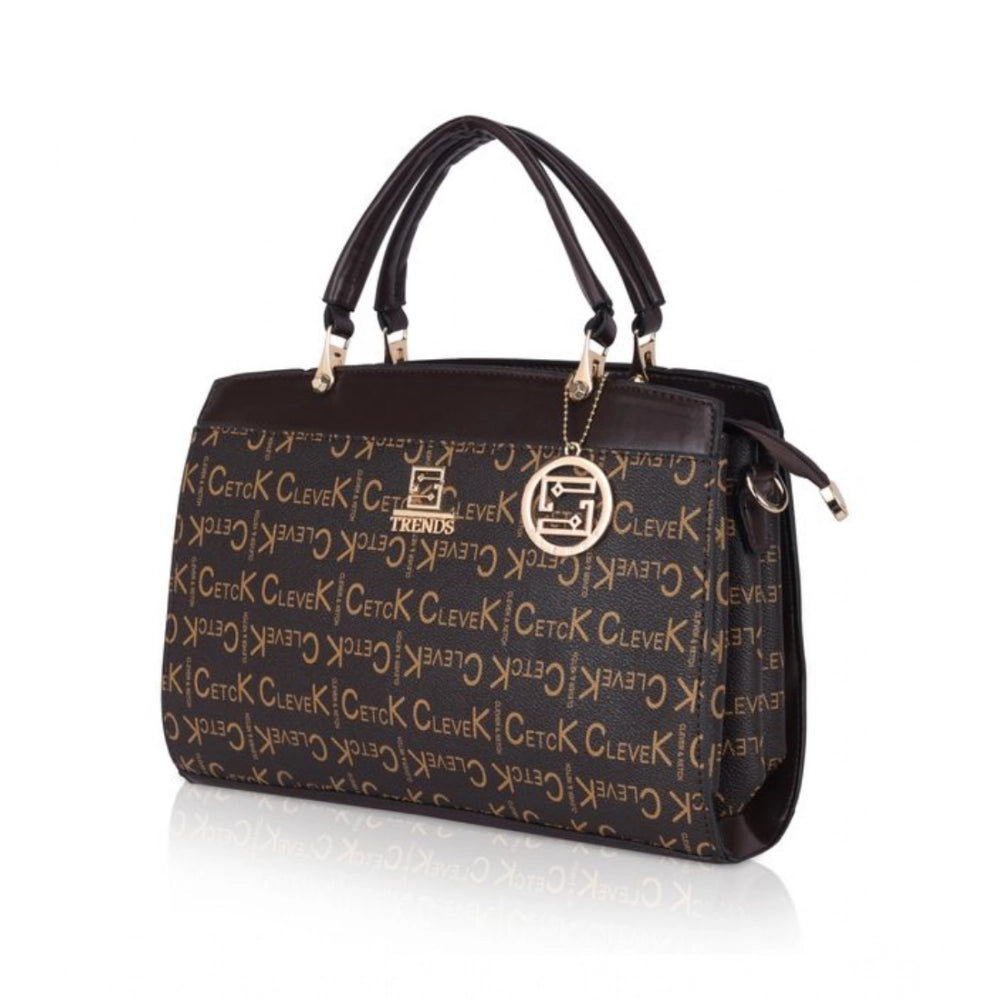 Women's Faux Leather Printed Handbag — Co · ffee