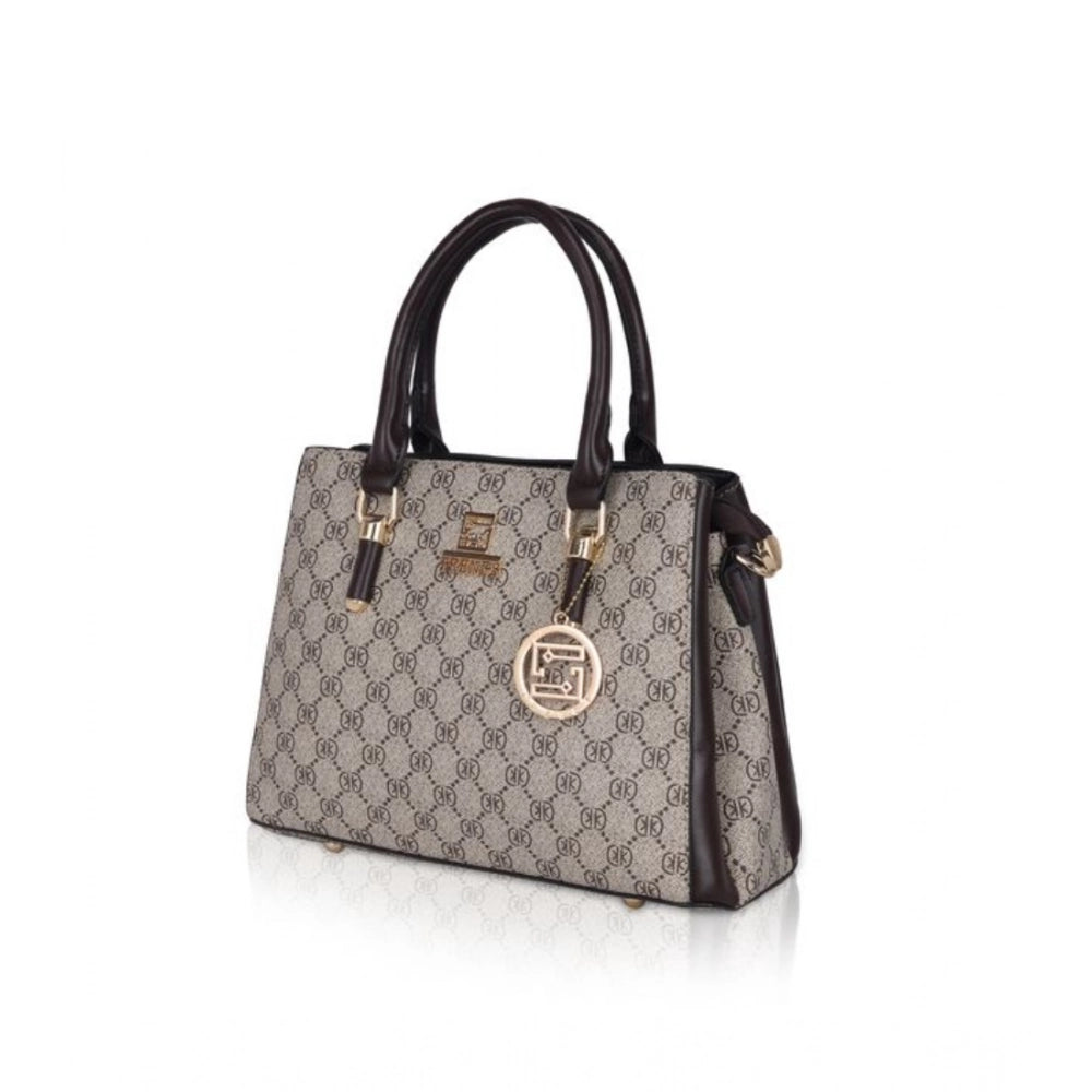 Women's Faux Leather Printed Handbag — Co · ffee