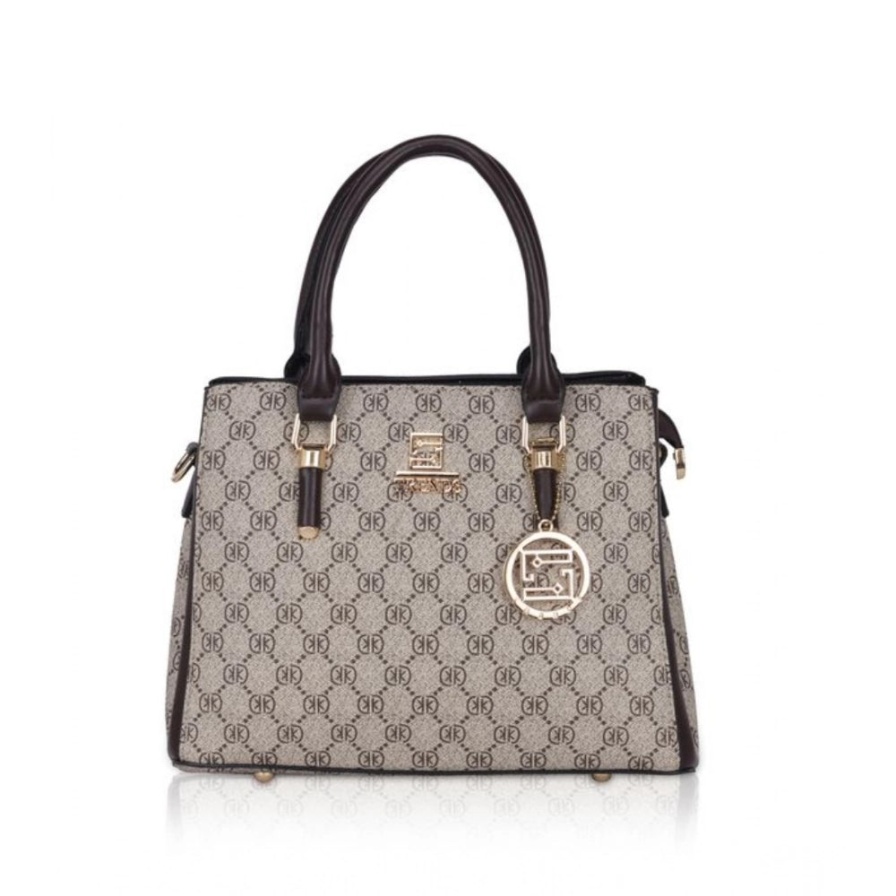 Women's Faux Leather Printed Handbag — Co · ffee