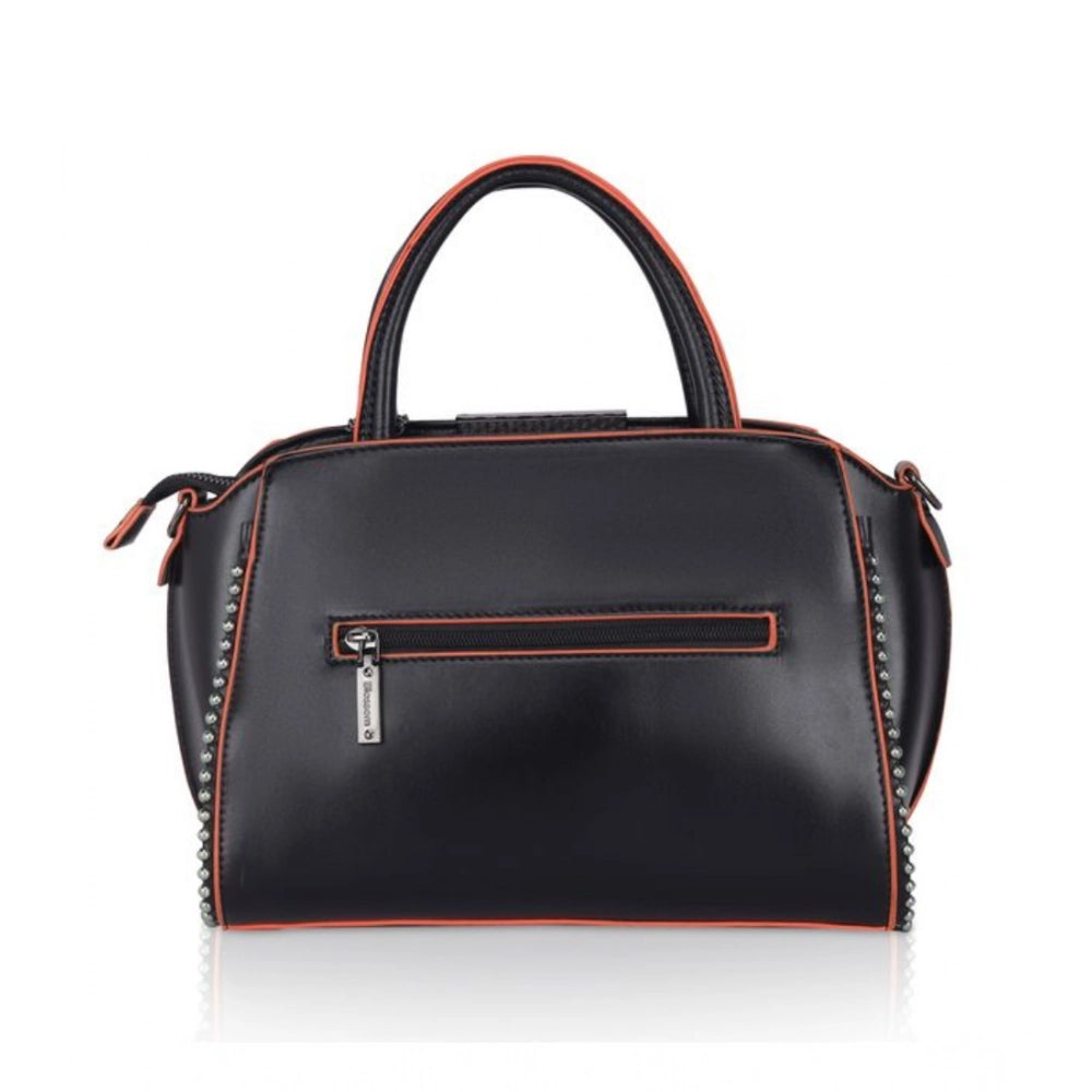 Women's Faux Leather Metal Beads Handbag — B