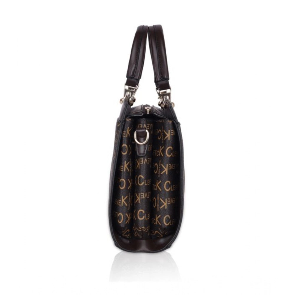 Women's Faux Leather Printed Handbag — Co · ffee