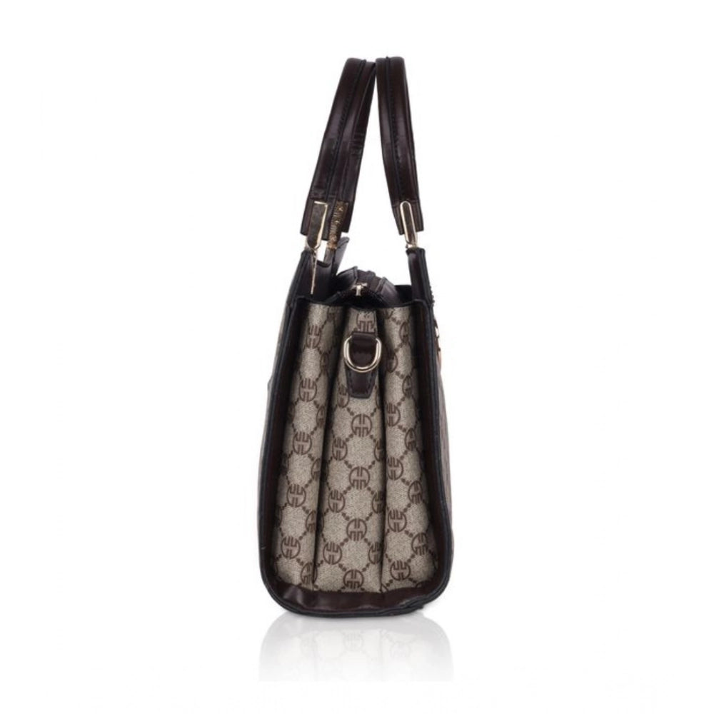 Women's Faux Leather Printed Handbag — Co · ffee