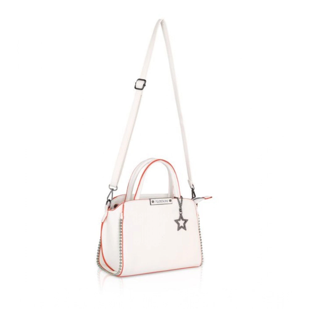 Women's Faux Leather Metal Beads Handbag — W