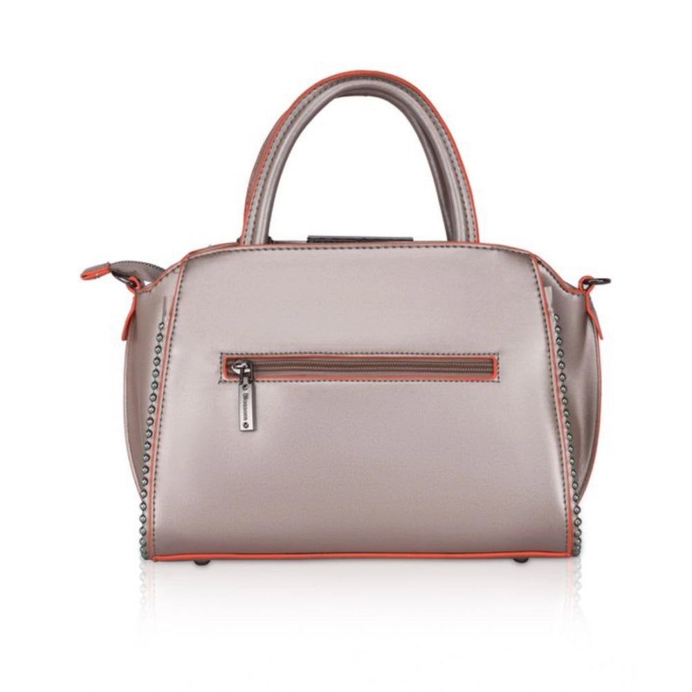 Women's Faux Leather Metal Beads Handbag — Br
