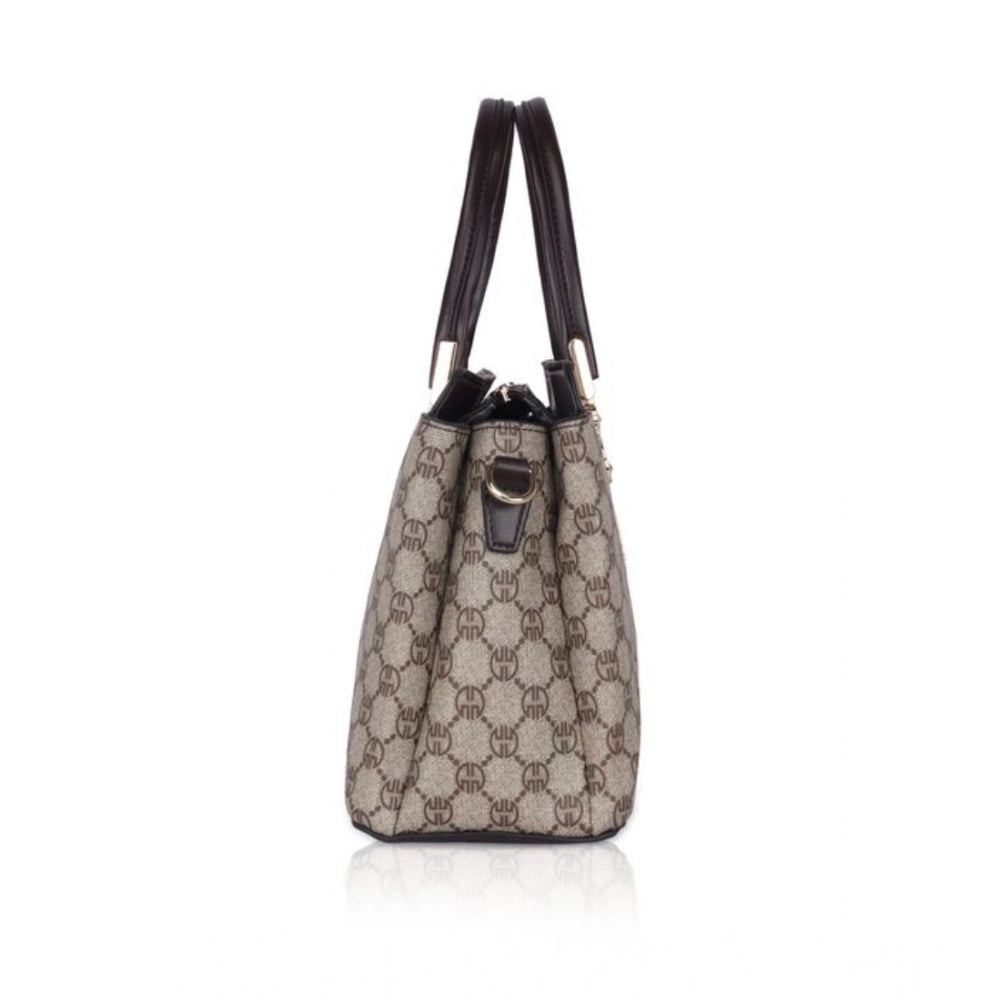 Women's Faux Leather Printed Handbag — Co · ffee