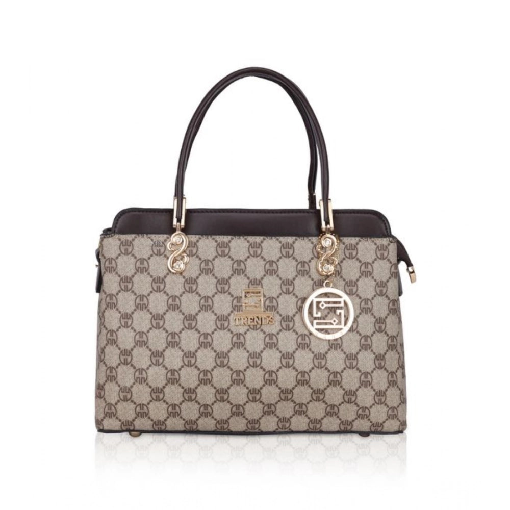 Women's Faux Leather Printed Handbag — Co · ffee
