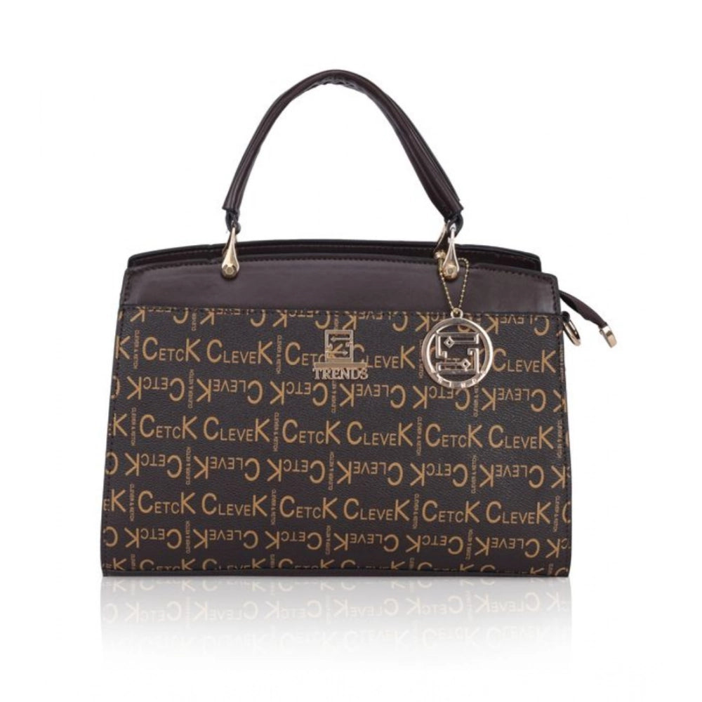 Women's Faux Leather Printed Handbag — Co · ffee