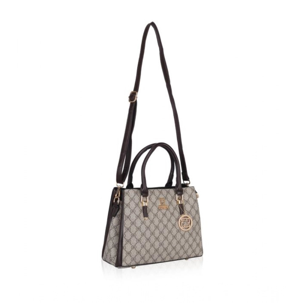 Women's Faux Leather Printed Handbag — Co · ffee
