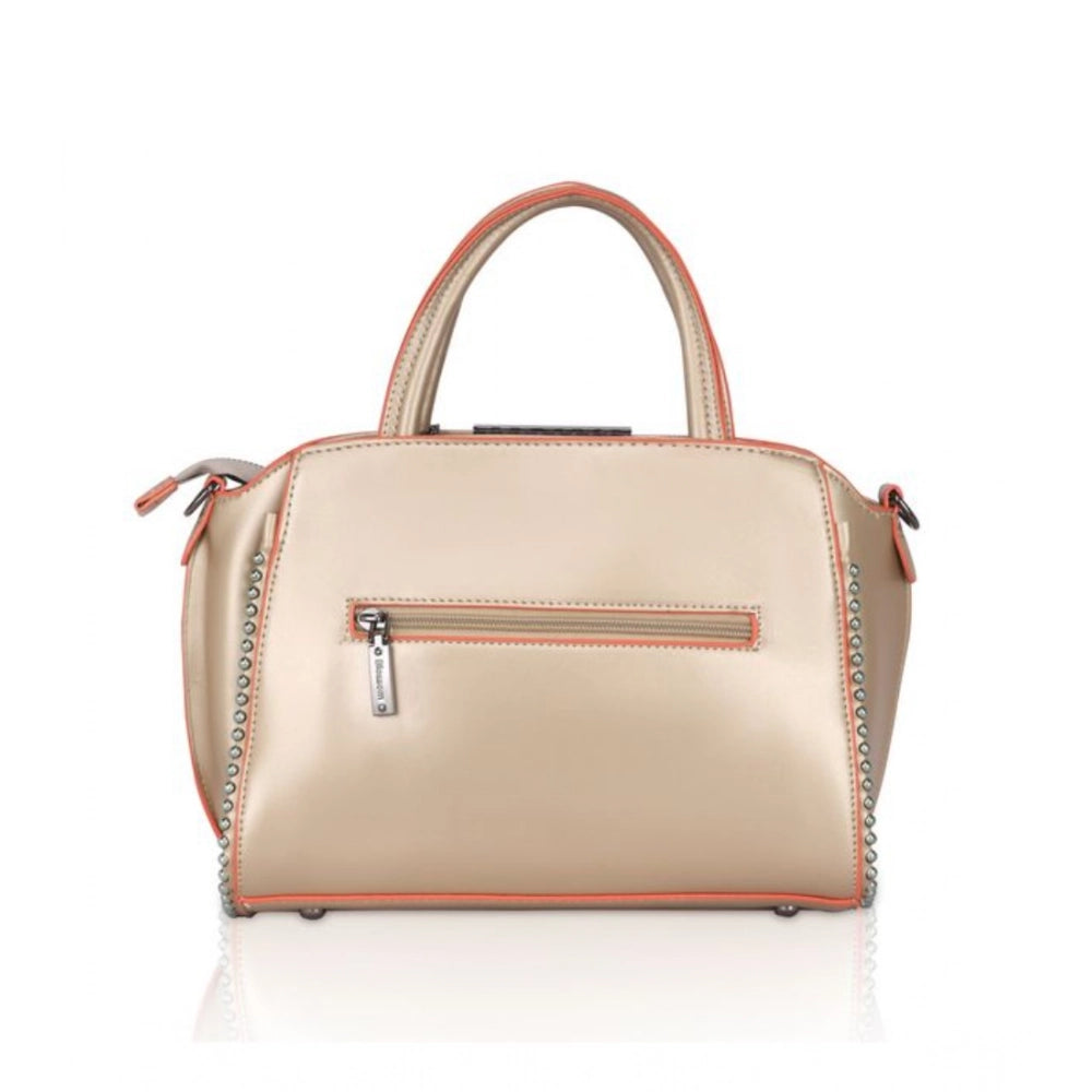 Women's Faux Leather Metal Beads Handbag · Gold