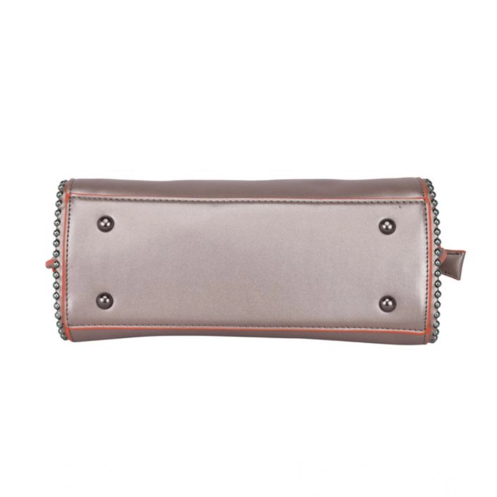 Women's Faux Leather Metal Beads Handbag — Br