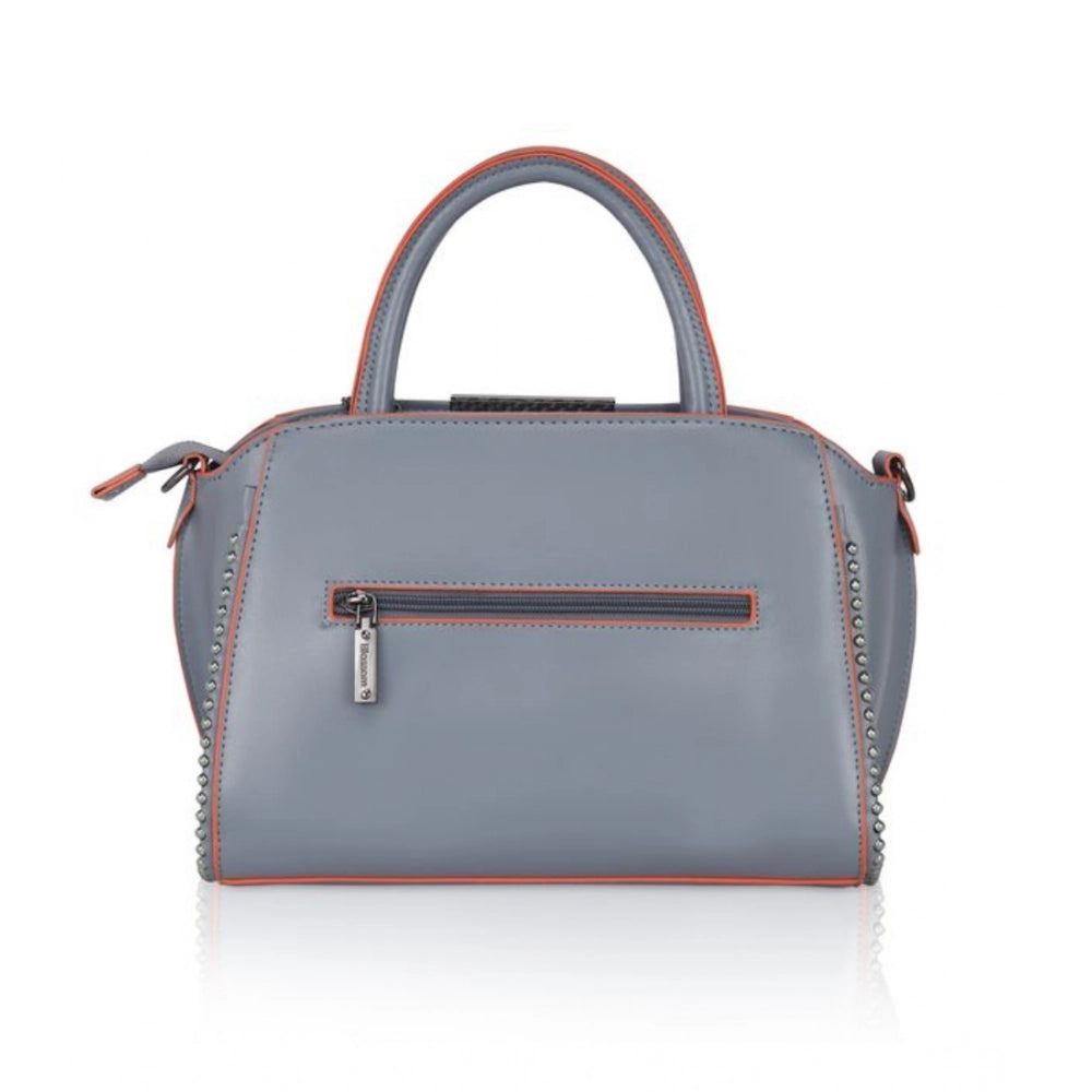 Women's Faux Leather Metal Beads Handbag · Grey
