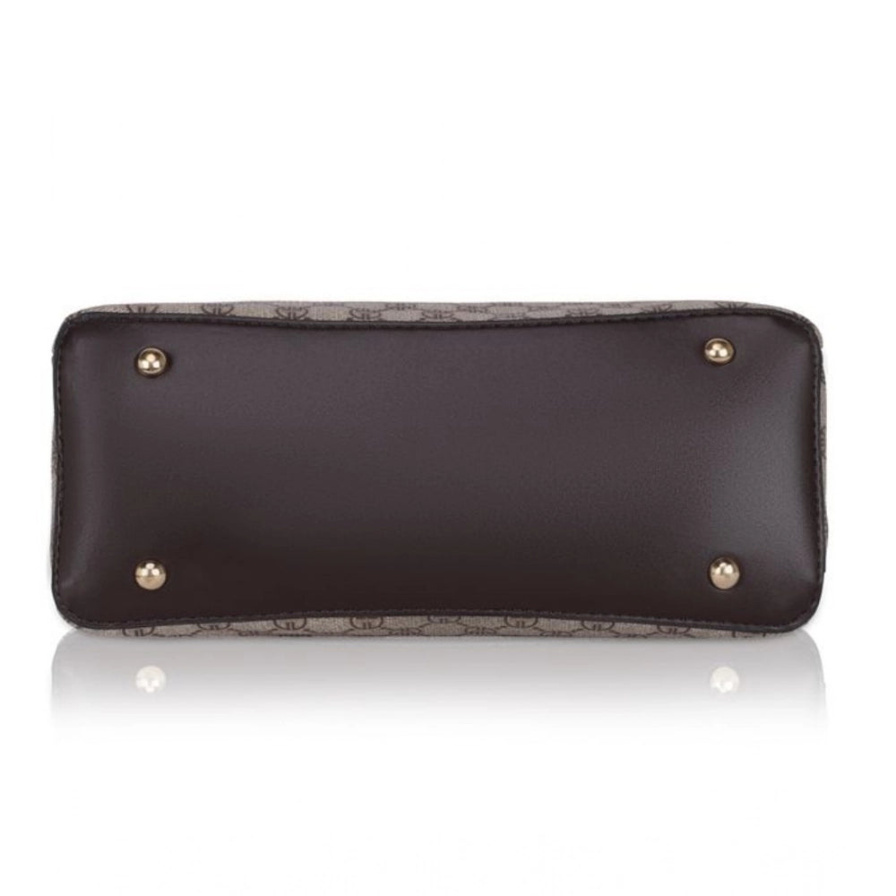 Women's Faux Leather Printed Handbag — Co · ffee