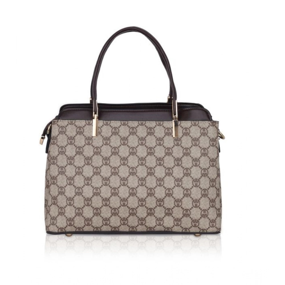 Women's Faux Leather Printed Handbag — Co · ffee