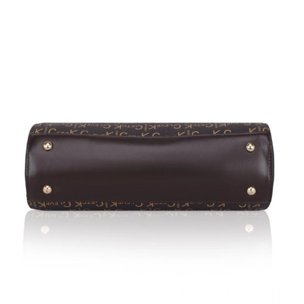 Women's Faux Leather Printed Handbag — Co · ffee