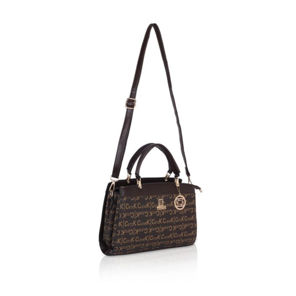 Women's Faux Leather Printed Handbag — Co · ffee