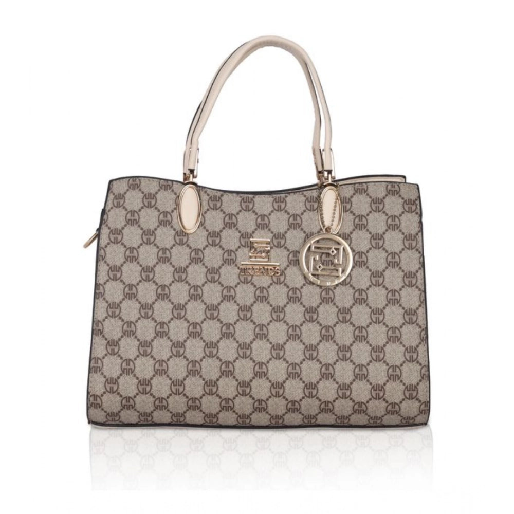 Women's Faux Leather Printed Handbag — B · eige