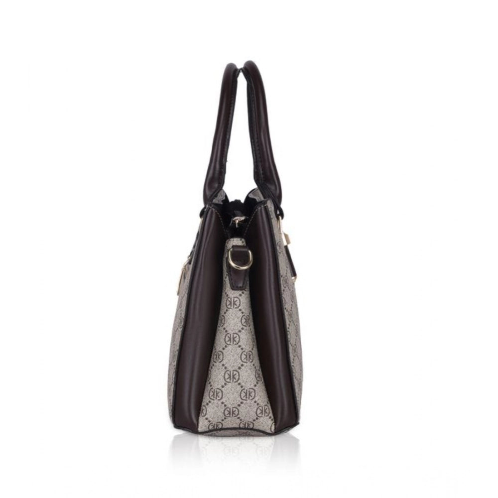 Women's Faux Leather Printed Handbag — Co · ffee