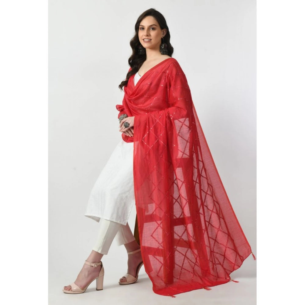 Women's Chanderi Self Design Dupatta · 1064