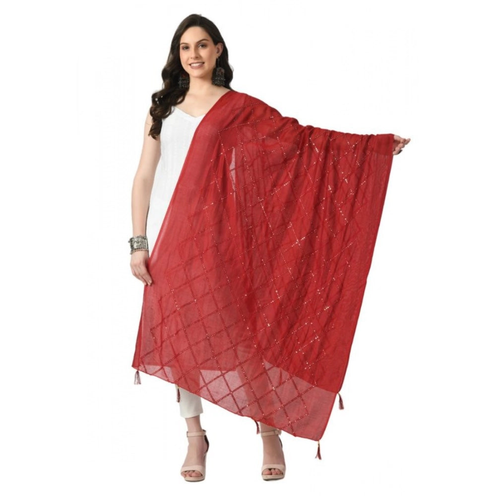 Women's Chanderi Self Design Dupatta · 1061