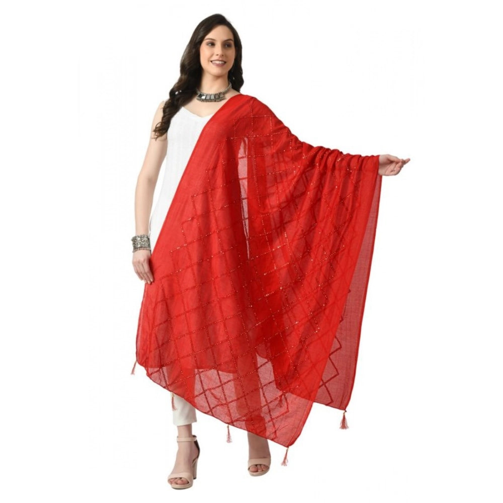 Women's Chanderi Self Design Dupatta · 1057