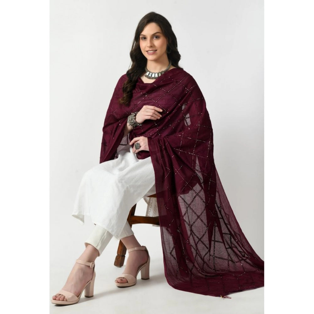 Women's Chanderi Self Design Dupatta · 1056