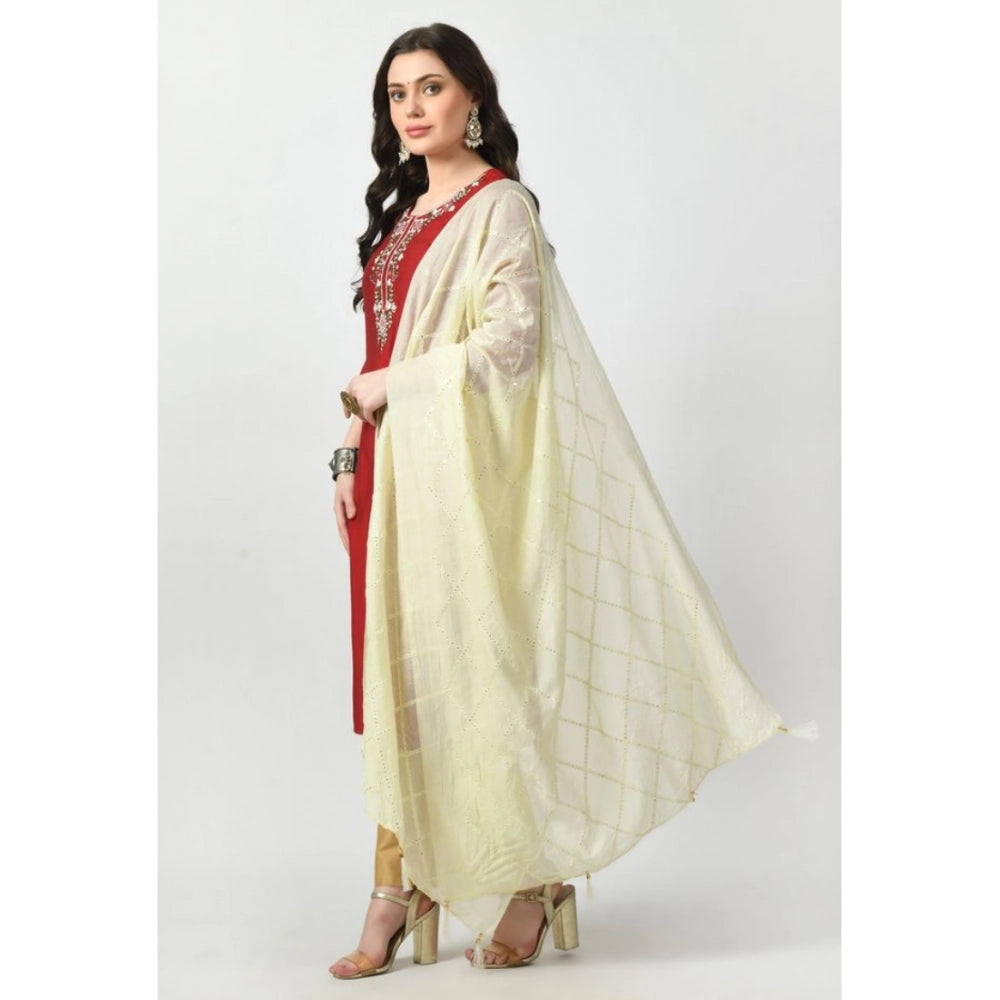 Women's Chanderi Self Design Dupatta · 1058