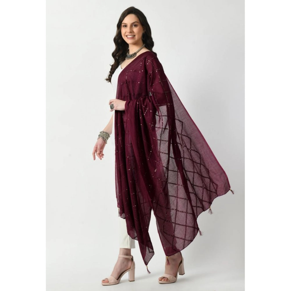 Women's Chanderi Self Design Dupatta · 1056