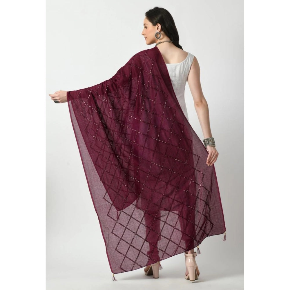 Women's Chanderi Self Design Dupatta · 1056