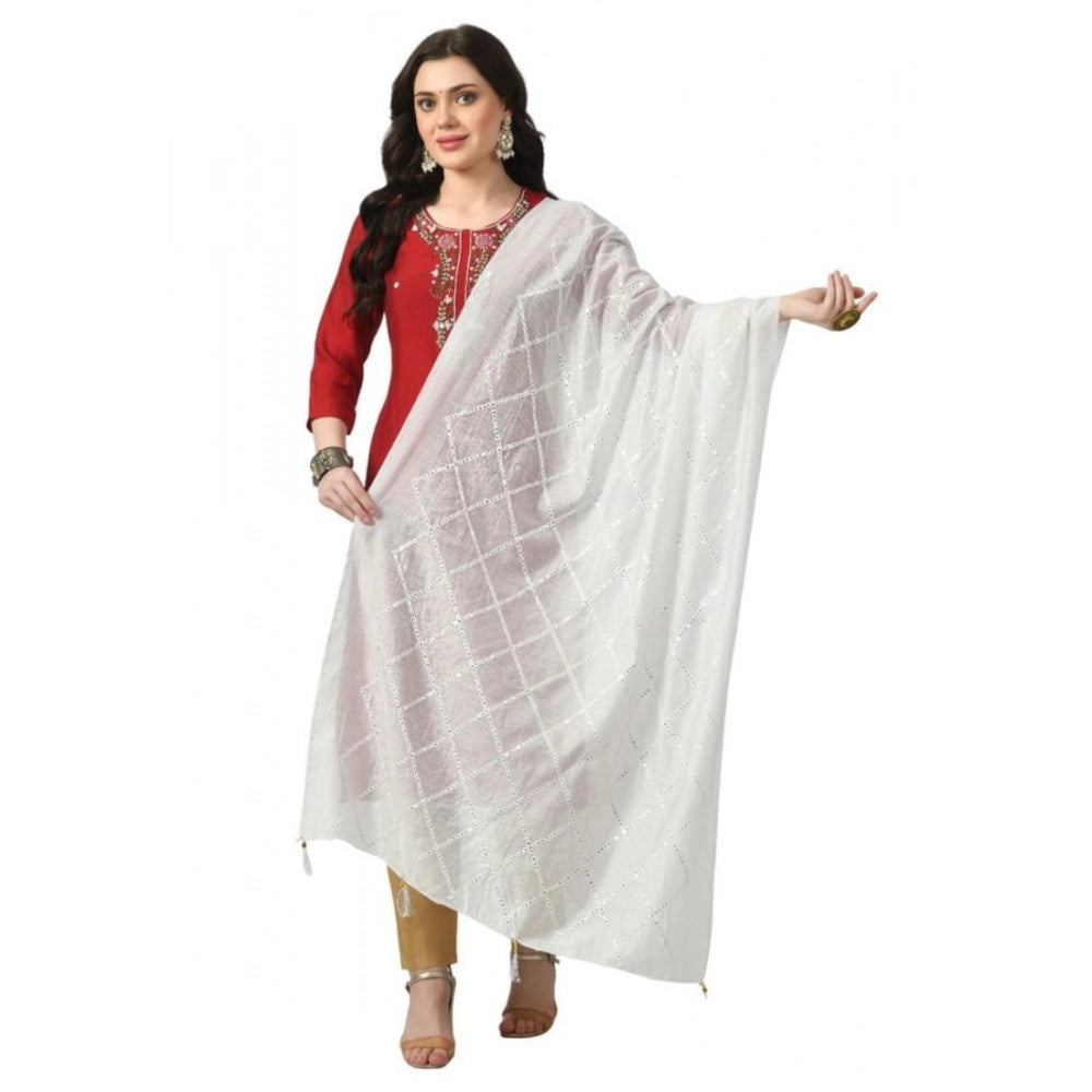Women's Chanderi Self Design Dupatta · 1052