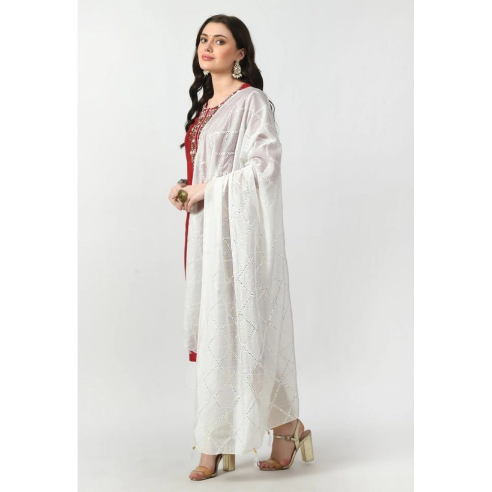 Women's Chanderi Self Design Dupatta · 1052