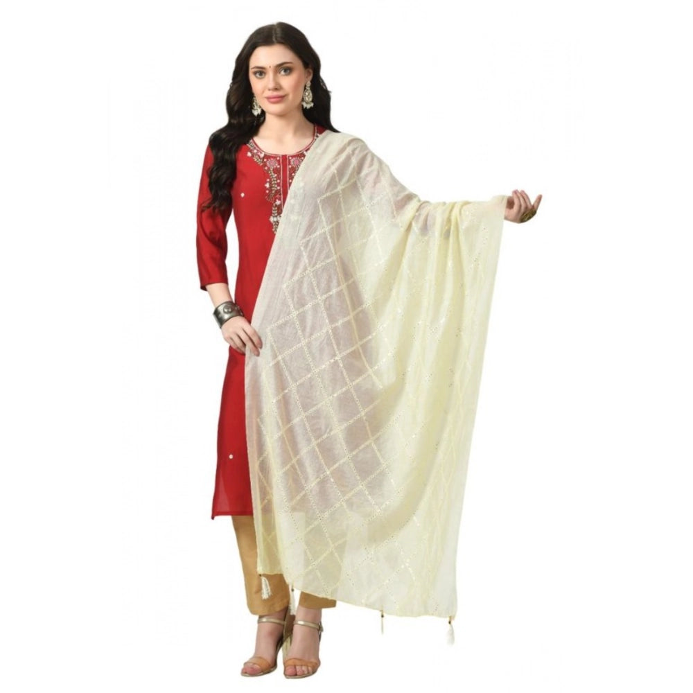 Women's Chanderi Self Design Dupatta · 1058