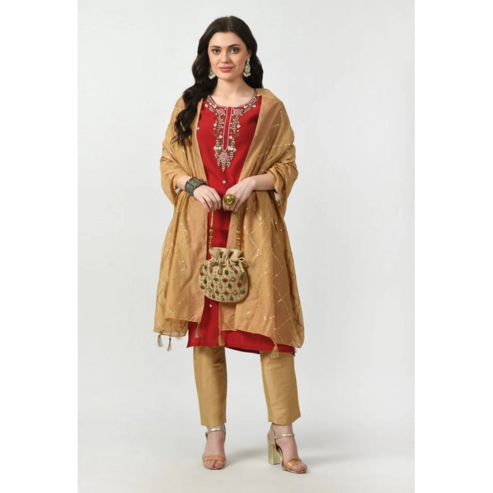Women's Chanderi Self Design Dupatta · 1053