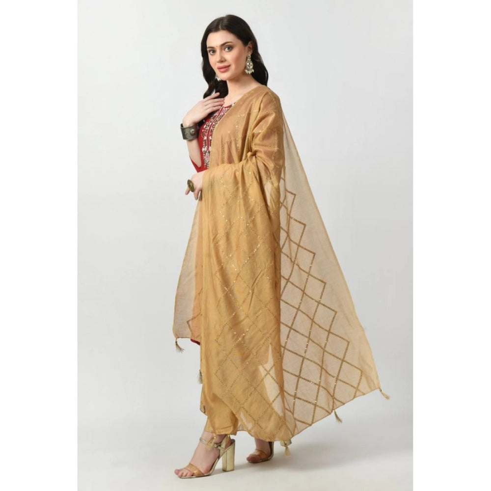 Women's Chanderi Self Design Dupatta · 1053