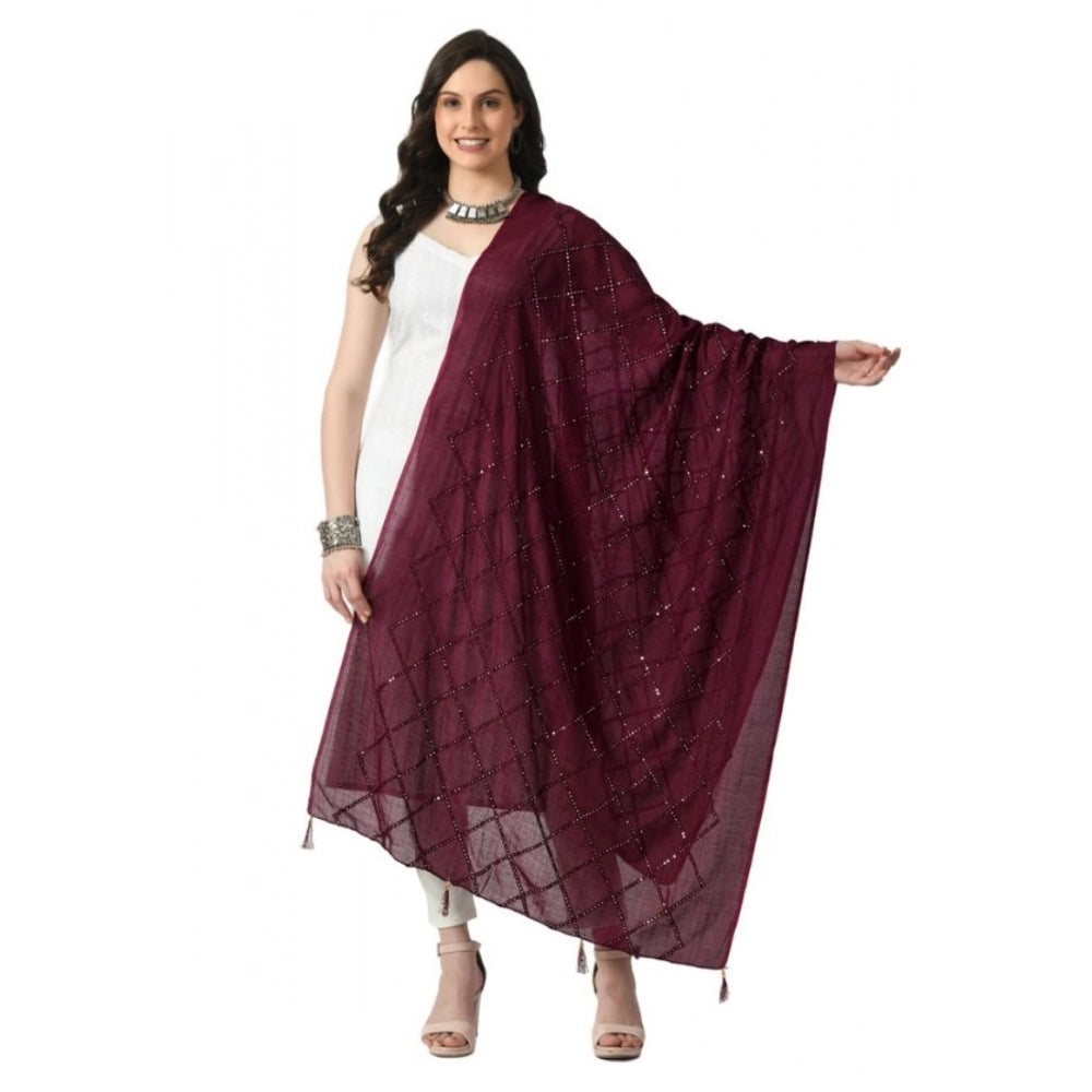 Women's Chanderi Self Design Dupatta · 1056