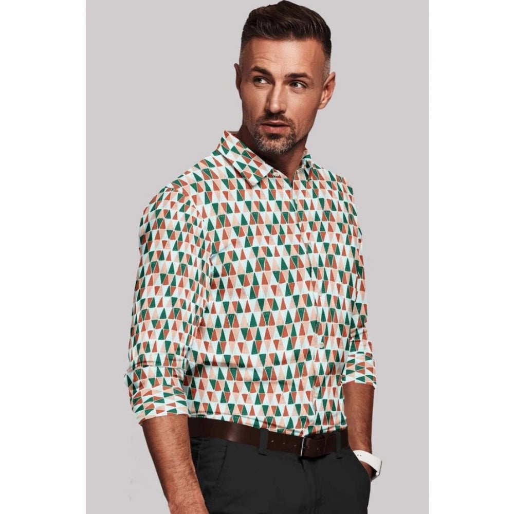 Men's Cotton Blended Printed Full Sleeve Shirt · 15_L
